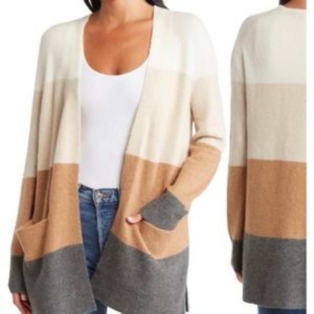 Madewell Knit Colorblock Striped Sweater sz M - Picture 2 of 6